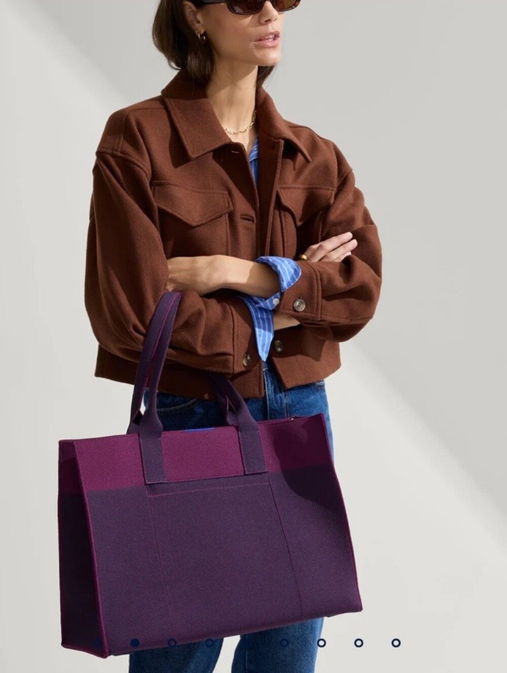 NICE ROTHY'S CLASSIC TOTE BAG - AUBERGINE